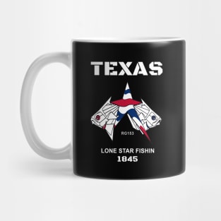 Texas Lone Star Fishing, " Lone Star Fishin 1845 " Mug